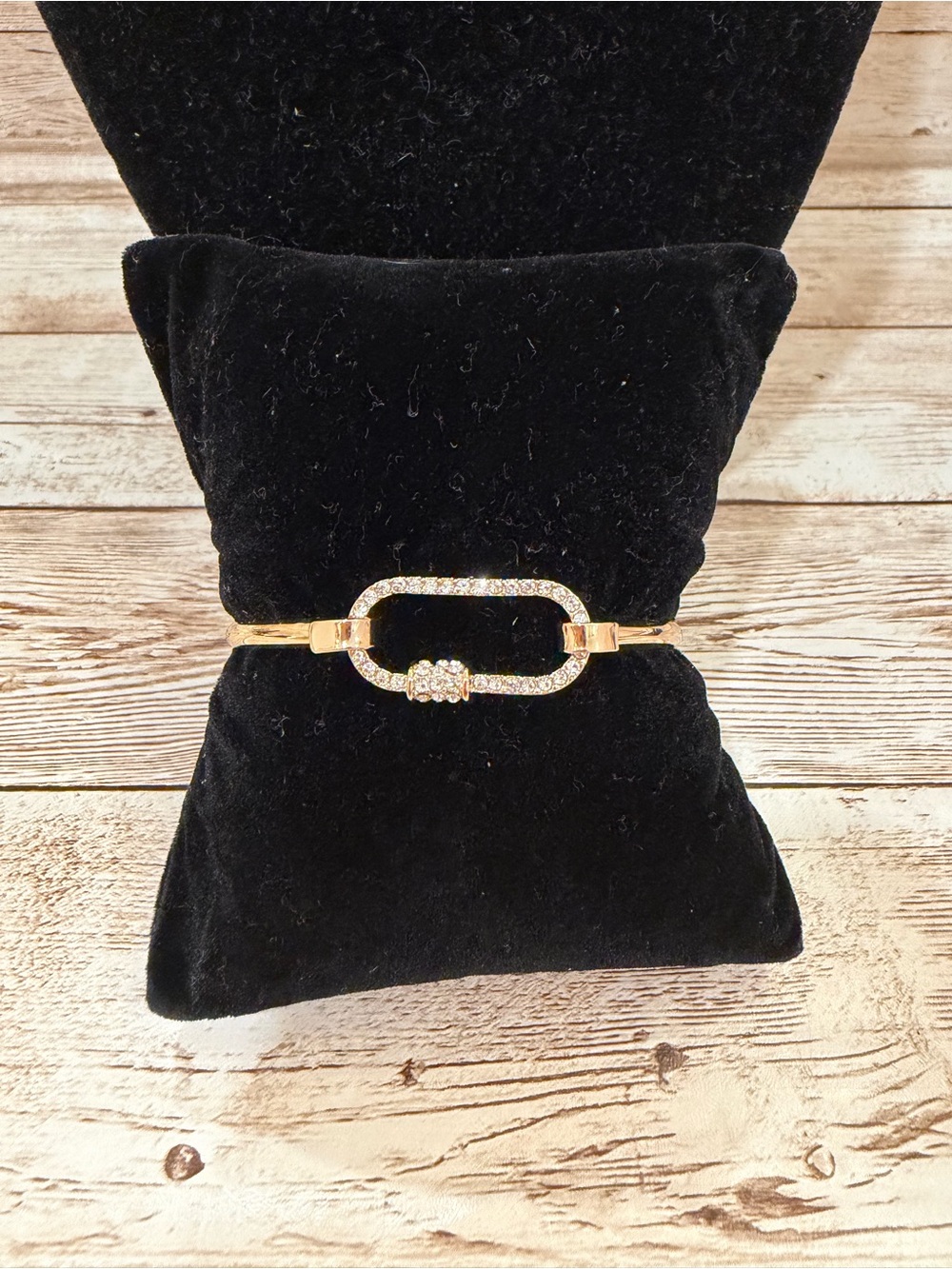 INC International Concepts Gold Crystal Oval Link Bracelet